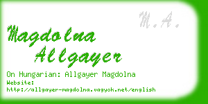 magdolna allgayer business card